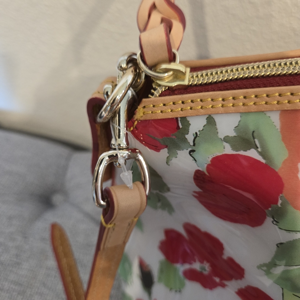 Dooney & Bourke Patent Floral Satchel Crossbody In Rose Garden - Picture 5 of 16